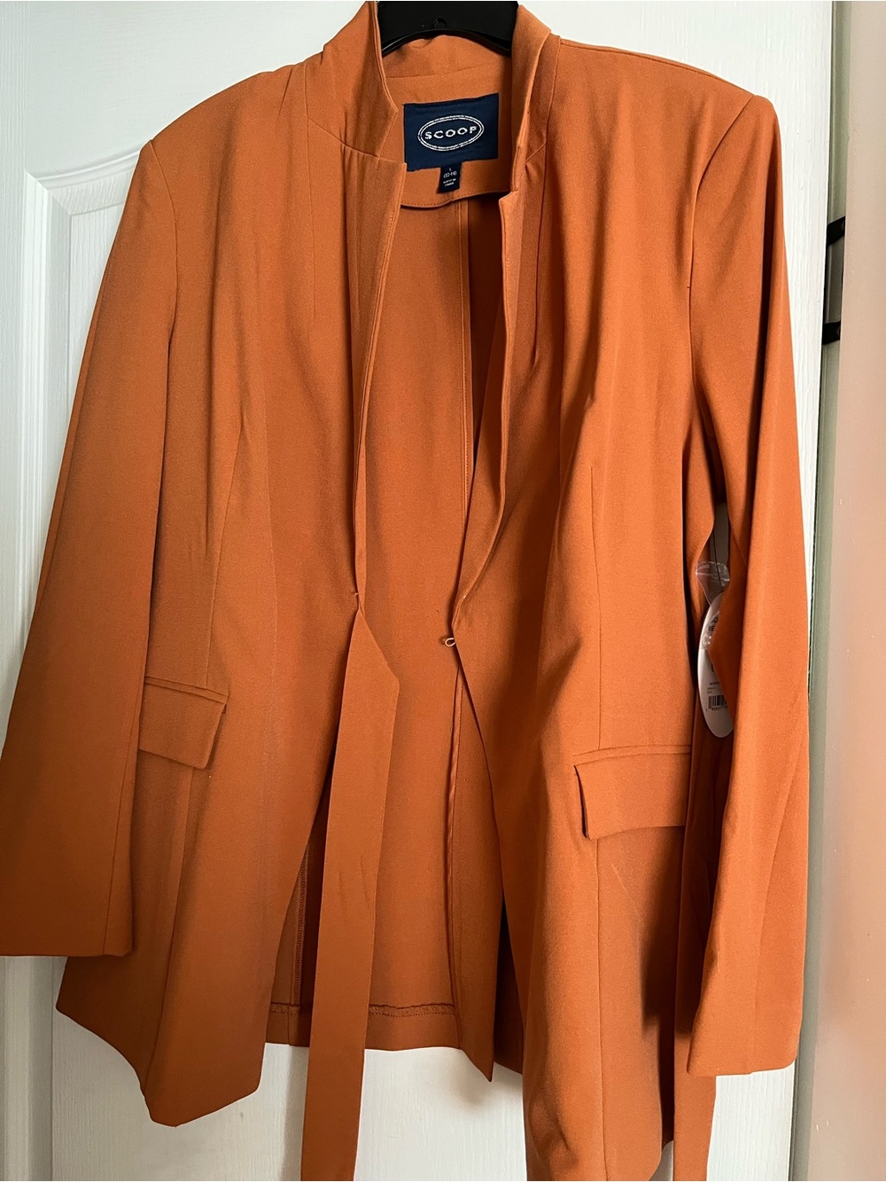 sofia by sofia vergara Orange Open-Front Tie Blazer